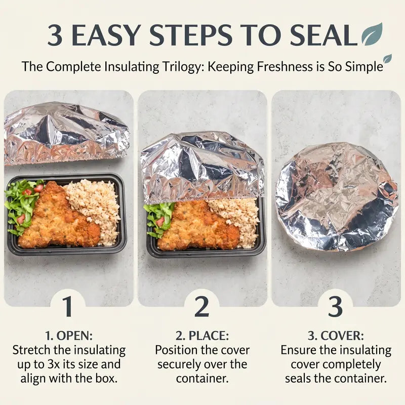 🧑‍🍳50K+ SOLD!✨ 💝Aluminum Foil Heat-retaining Cover (50pcs) detail view