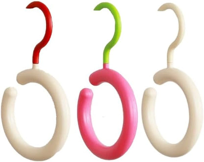 🎖️3-Pack Rotatable Colorful Hooks Organizer