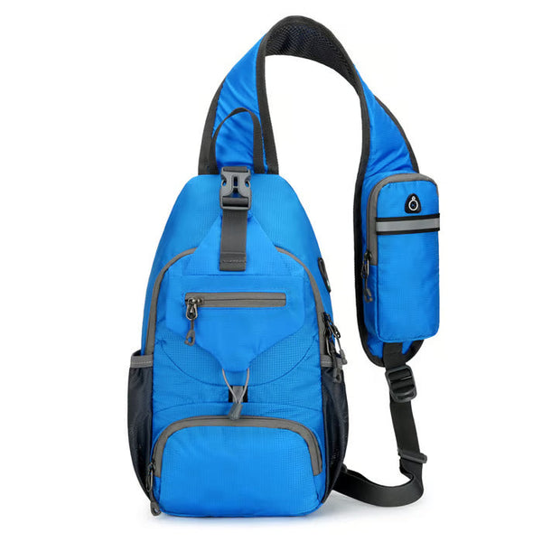 🌟 Packable Small Crossbody Sling Backpack with Side Pouch - ✨ Perfect for Hiking and Traveling